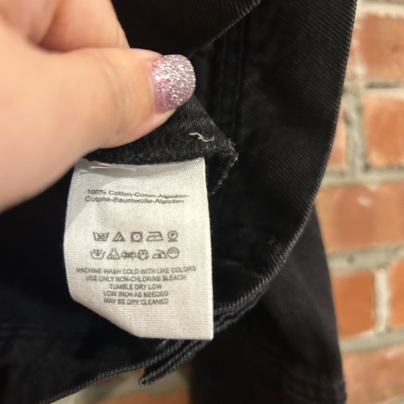 Free People Rumors Black Denim Jacket Size Large - Picture 9 of 9